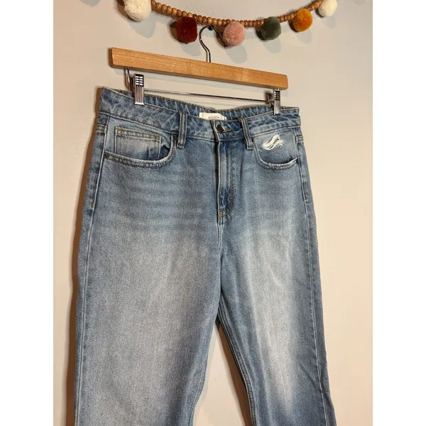 Hidden Jeans raw hem light wash jeans - Image 5