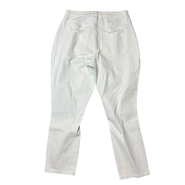 Abercrombie & Fitch High Rise Mom Jean Curve Love White Distressed Ripped 30/10R - Image 2