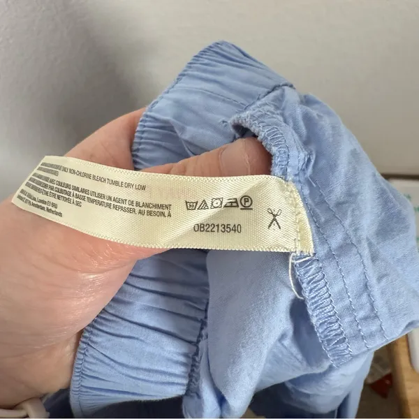 By Anthropologie Women’s Pleated Skirty Boxer Sleep Shorts Blue Size S - Image 8