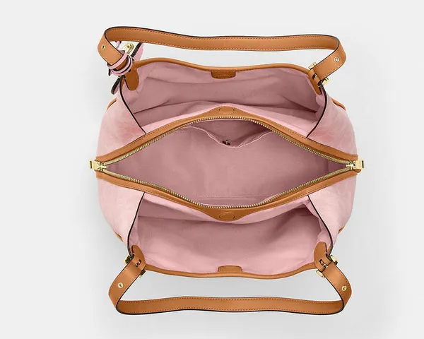 NWT COACH Erin Shoulder Bag In Signature Canvas With Charms CEL13 in powder pink - Image 9
