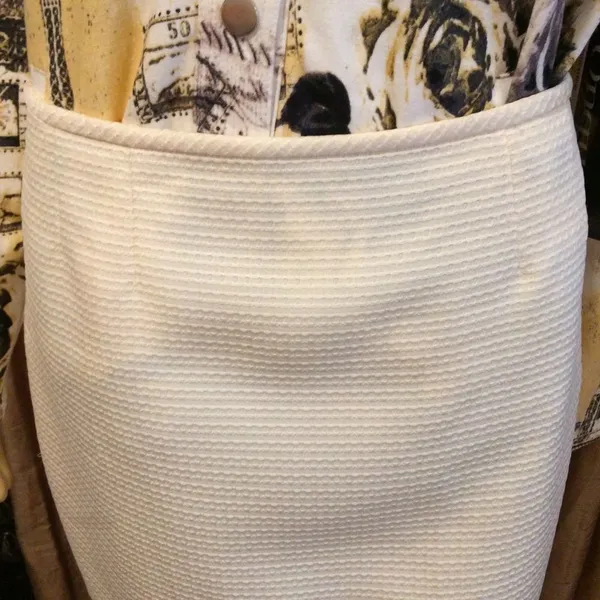 Le Suit Pale Yellow City Blooms Jacquard Skirt-NWT - Image 5