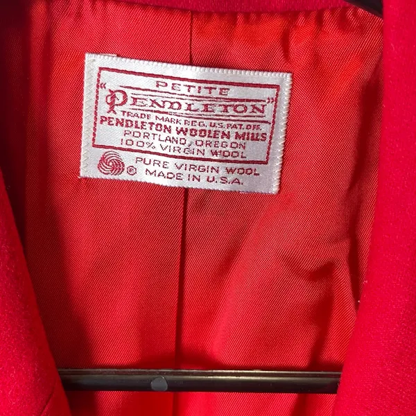 Pendleton Women's Vintage Red Wool‎ Blazer Preppy Academia Size 10 - Image 2