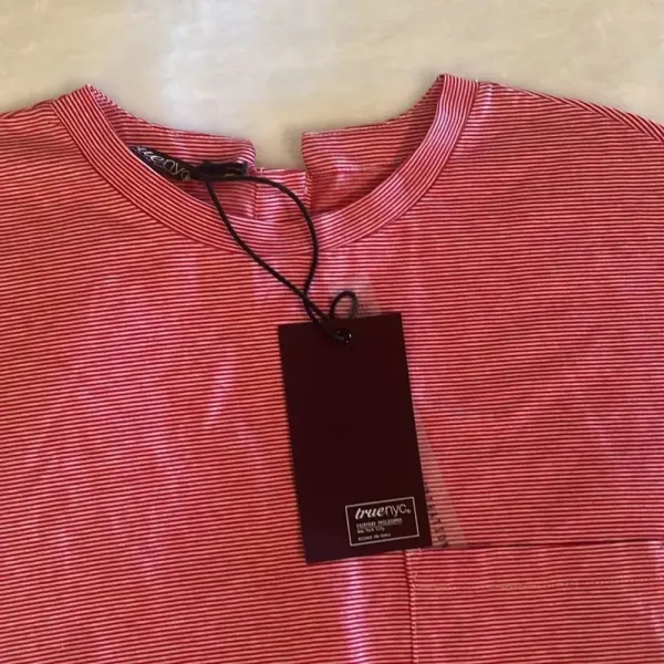 NWT Truenyc striped t shirt in S. Red/white stripes - Image 2