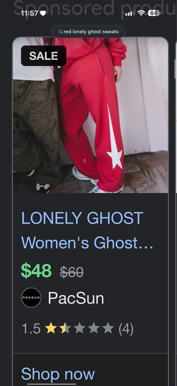 Lonely Ghost Sweatpants - Image 4
