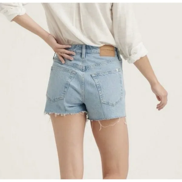 Lucky Brand Boho Lucky Pins Jean Short floral Embroidery Size 4/27 Cut Off Jorts - Image 11