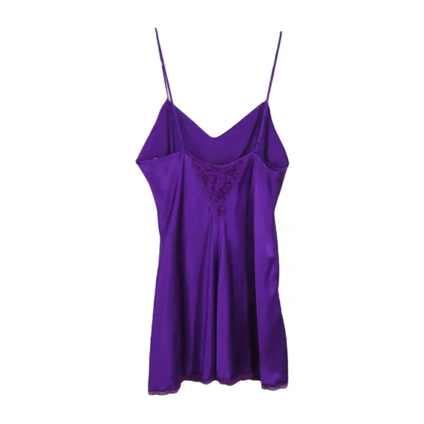 Vintage Victoria's Secret Gold Label Purple Lace Satin Slip Lingerie Large Sexy - Image 3