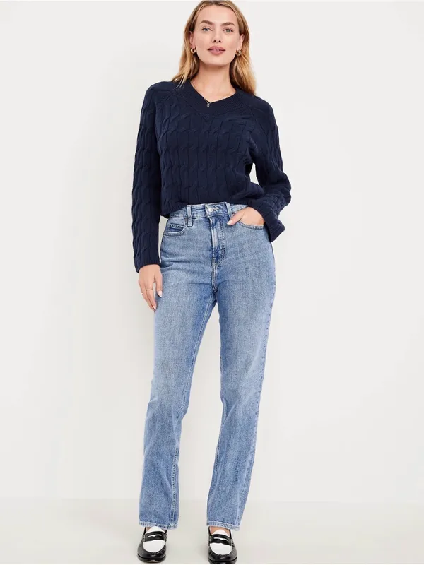 Old Navy Extra High Waisted Straight Jean - Image 2