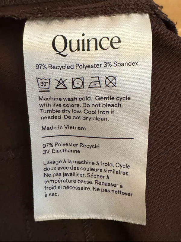 Quince Size 8 Chocolate Brown Mid Rise Straight Leg Dress Pants Office Career - Image 8