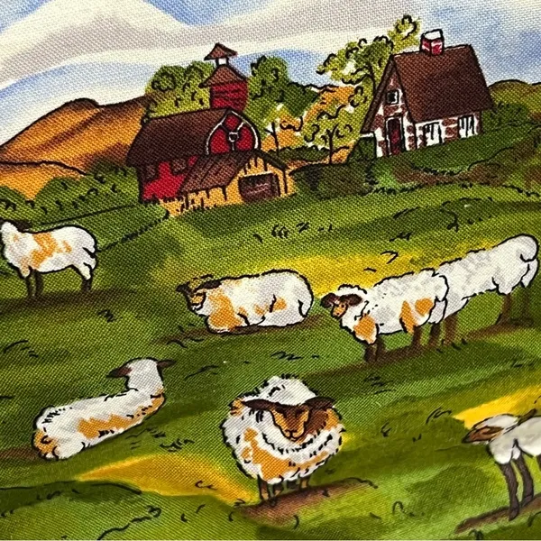 Country farm novelty handbag barn cows farmer sheep bunny rabbit scarecrow purse - Image 3
