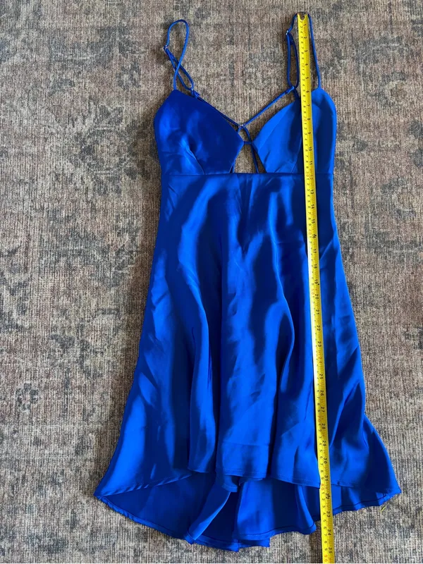 Astr the Label Inara Blue Satin Mini Dress Size Small - Image 8
