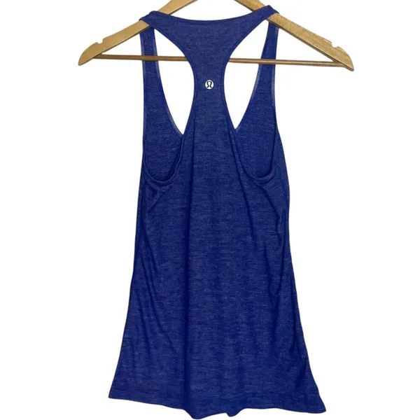 Lululemon Women's S Tank Top Blue Purple Heather Racerback Sleeveless Active - Image 4