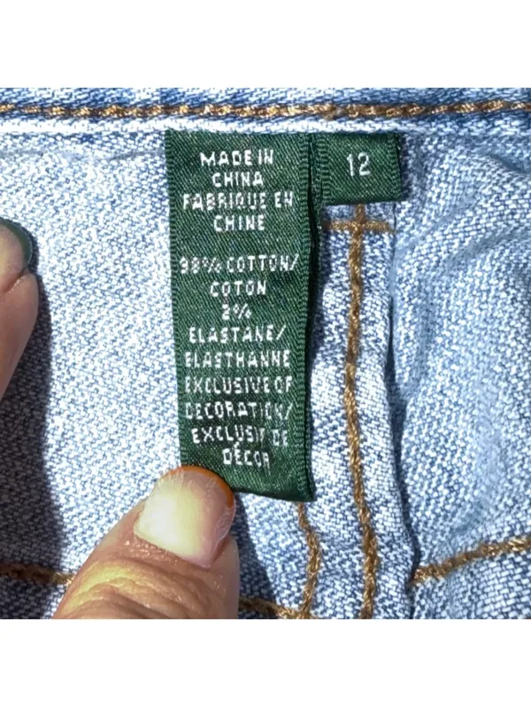 Lauren Jeans Co Ralph Lauren Size 12 Straight Leg Jeans - Image 7