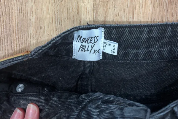 Princess Polly black crossover Jean shorts - Image 5