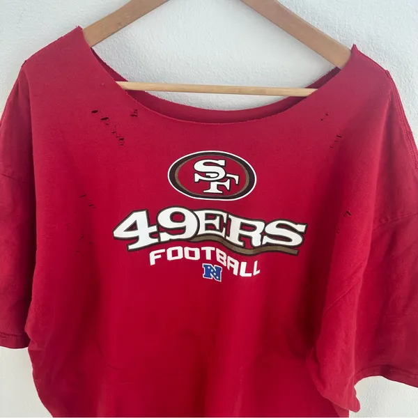 National Football League San Francisco 49ers off the shoulder T-Shirt - Image 6