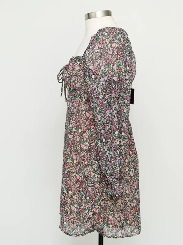 Dress Forum‎ - Floral Long Sleeve Mini Dress. - Image 7