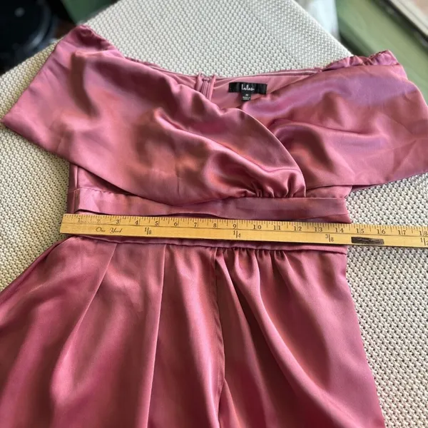 Lulus Always Celebrating Mauve Pink Satin Off-the-Shoulder Mini Dress Size M - Image 8