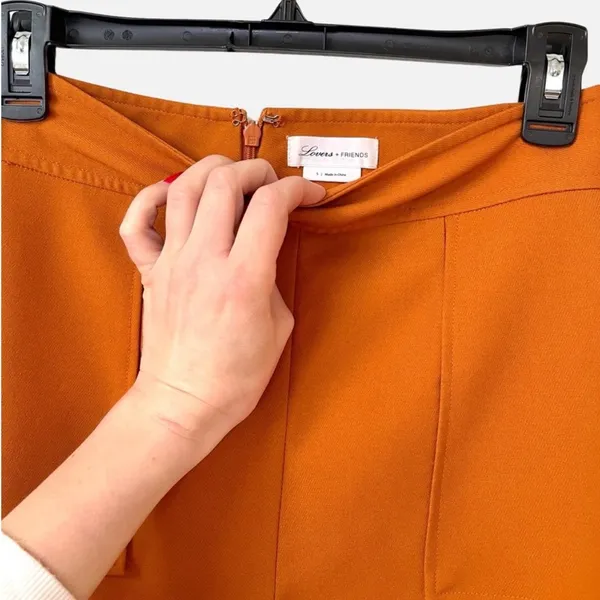 Lovers + Friends Revolve Orange Sedge High Waist Wide‎ Leg Pants Size small S - Image 6