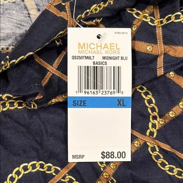 Michael Kors Blue Halter Tie Off the Shoulder Ruffle Blouse XL - Image 7
