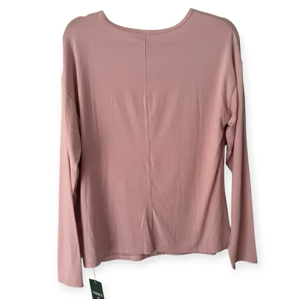 NWT Halara V Neck Long Sleeve Casual Top Women’s Size Small Light Elegant Pink - Image 4