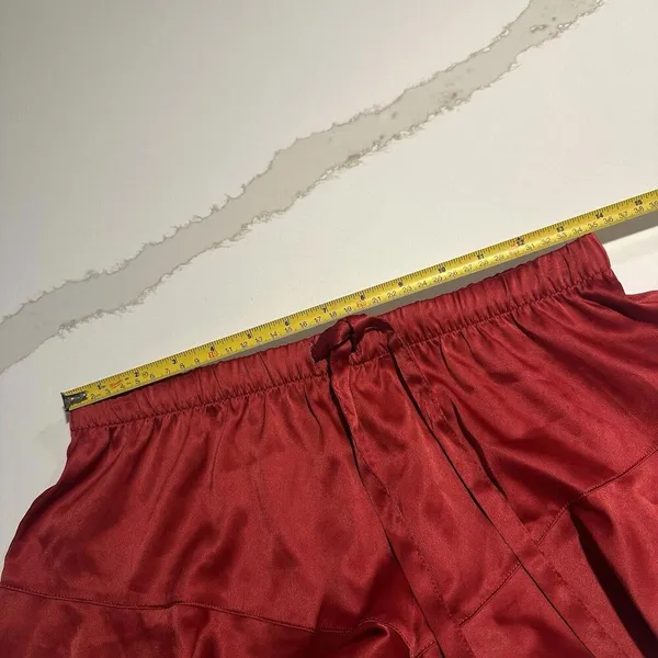 Victoria's Secret Red Pull On PJ Pajama Lounge Shorts Satin Sz Small S - Image 7