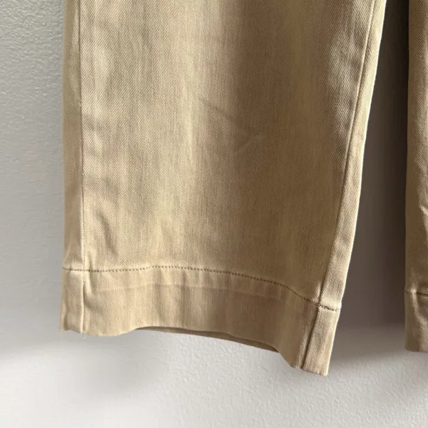 Faherty Women's Coastline Stretch Chino Wide Leg Casual Cotton Khaki‎ Pants Sz 4 - Image 9
