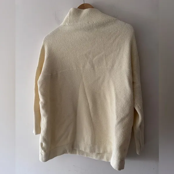Free People Women's Ottoman Slouchy Tunic Sweater Pullover Long‎ Sleeve Ivory - Image 6