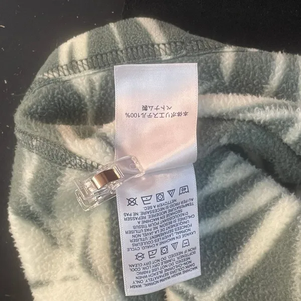 Lands End Womens Fleece Quarter Zip 3X Bamboo Green Earth‎ Warm Fuzzy Soft Fall - Image 9