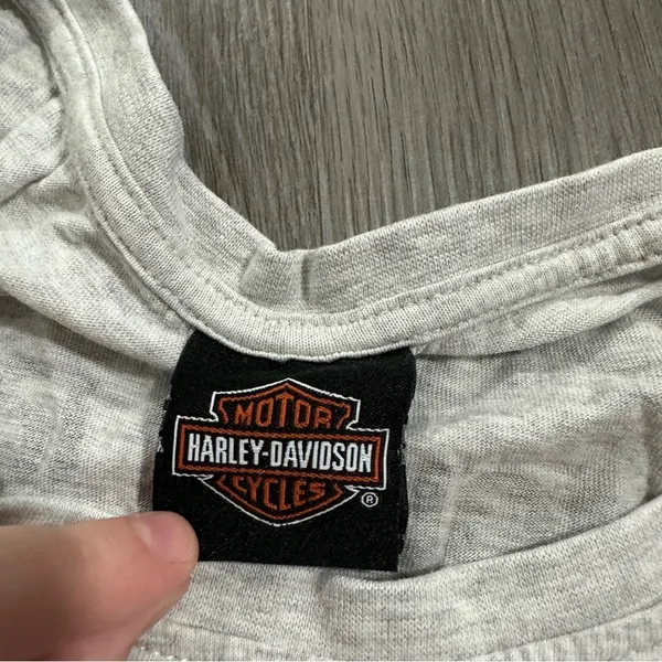 Harley Davidson Sturgis Route 12 Light Heather Gray Short Sleeve Shirt‎ Size M - Image 6