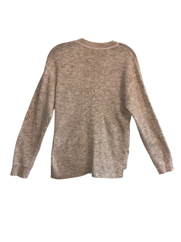Madewell Ribbed Alpaca-Blend Crewneck Sweater‎ Heather Stone Small - Image 4