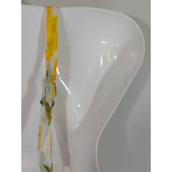 Crystal Doll White &‎ Yellow Floral Belted Mini Dress SMALL NWT Cottage Prairie - Image 6