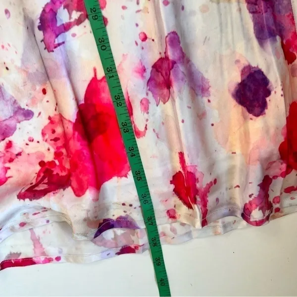 Lulus Satin Pink/Purple Splatter Skirt Size XS/Small NWT - Image 5