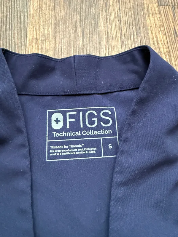 FIGS Women’s Limited Edition Navy Banepa Scrub Top - Size S - Image 3