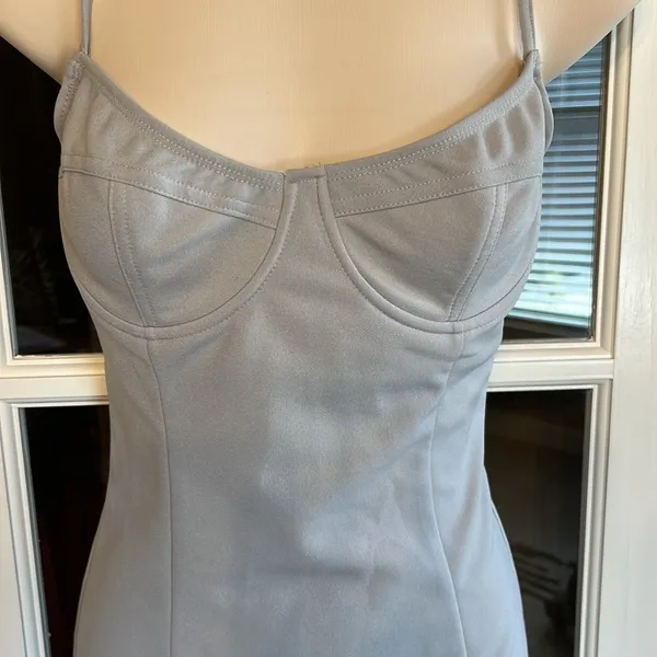 TOBI Pull It Together Grey Bodycon Dress Size Small - Image 6