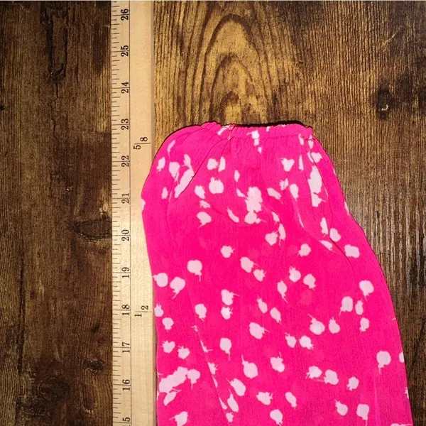 Dokotoo Top Womens XL Pink Alicia Floral Print Smocked Chiffon Blouse Bohemian - Image 7