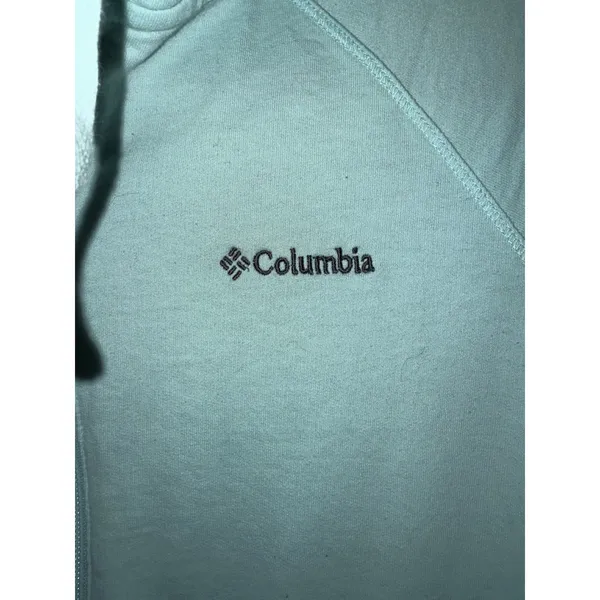 Columbia Womens Mint Green Full Zip Hoodie Activewear M Hiking Lightweight - Image 2