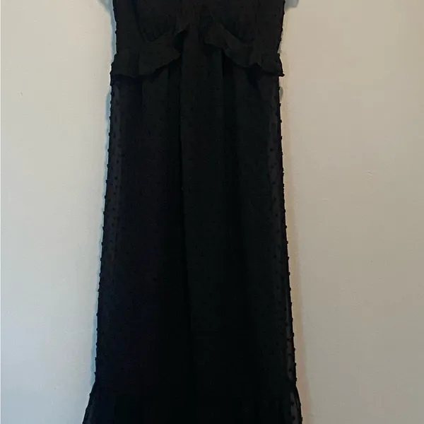 Francesca’s Black‎ Ruffle Open Back Maxi Dress NWT - Image 4