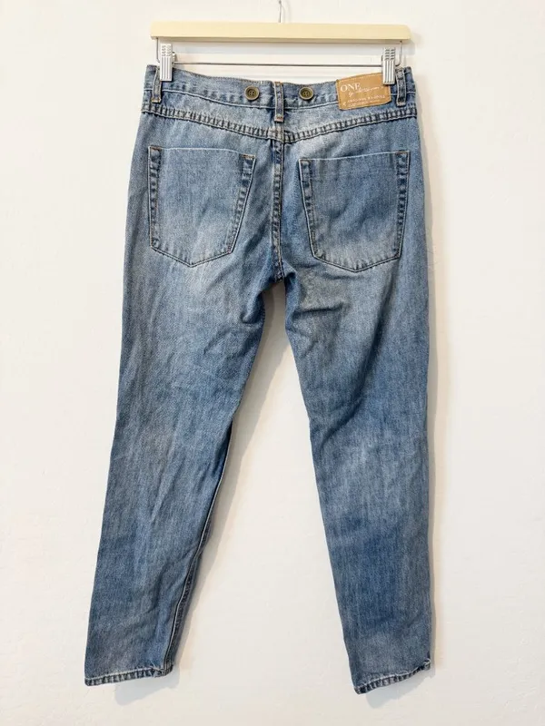 One Teaspoon Awesome Baggies Jeans Size 25 Distressed Destroyed Denim Grunge - Image 10