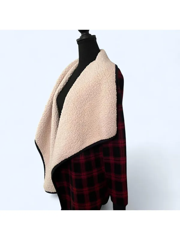 Vintage Abercrombie and Fitch cottagecore plaid sherpa lined jacket Size Small - Image 6