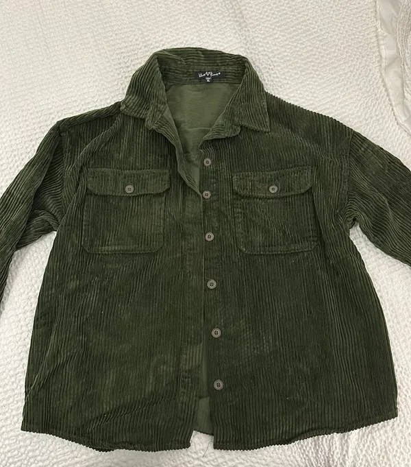 Velvet Heart Army Green Corduroy Jacket - Image 4