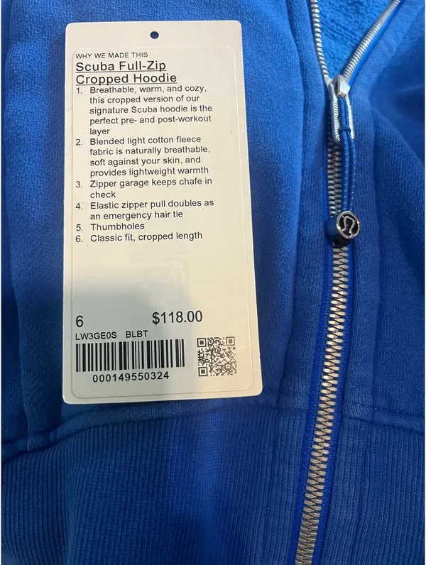 Lululemon Scuba Full-Zip Cropped Hoodie - Image 6