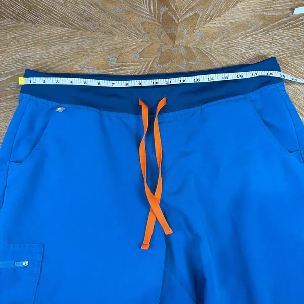 Figs Zamora Scrub Jogger Pants Teal Blue Orange‎ Drawstring Size XL PO 1652 - Image 8