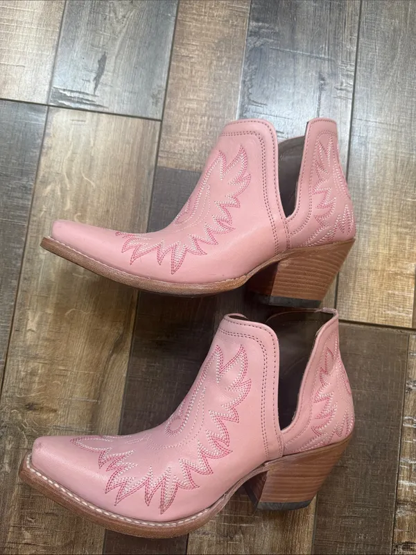 Ariat Pink Cutout Western Ankle Booties - Image 6