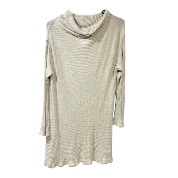 Free People We The Free Lover Rib Pullover Top Back Splits Cowl Neck Size Large - Image 2