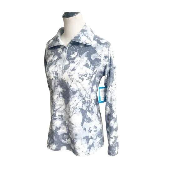 Columbia Active Fit Artic Air Fleece NWT Flannel Pullover Size Medium Grey Camo - Image 4
