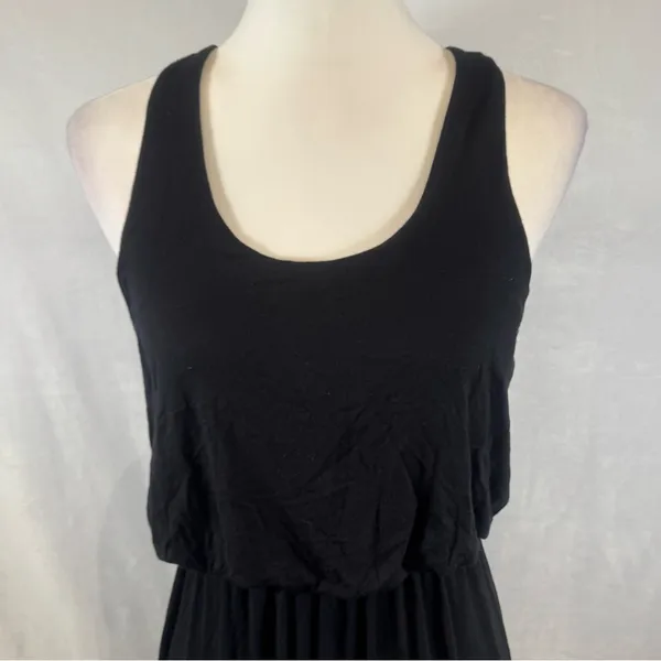 Lush black jersey knit maxi dress size medium - Image 3