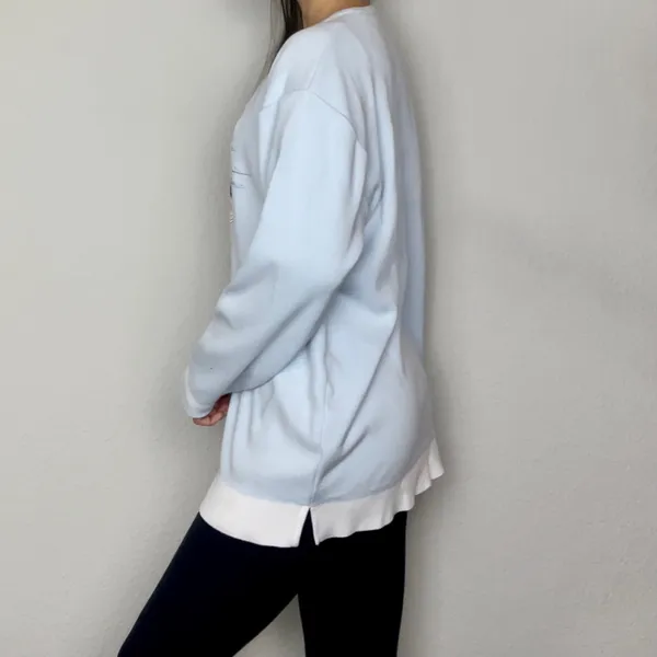 Disney Light Blue Minnie Mouse & Pluto Embroidered Long-Sleeve Crew-Neck Sweater | Donaldson - The Walt Company - Image 4