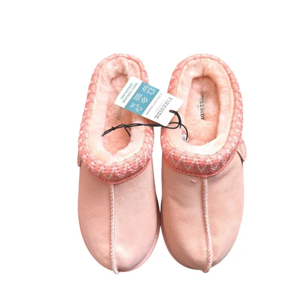 FIRESIDE BY DEARFOAMS Greta Shearling Clog Pink 10 NEW NWT - Image 3