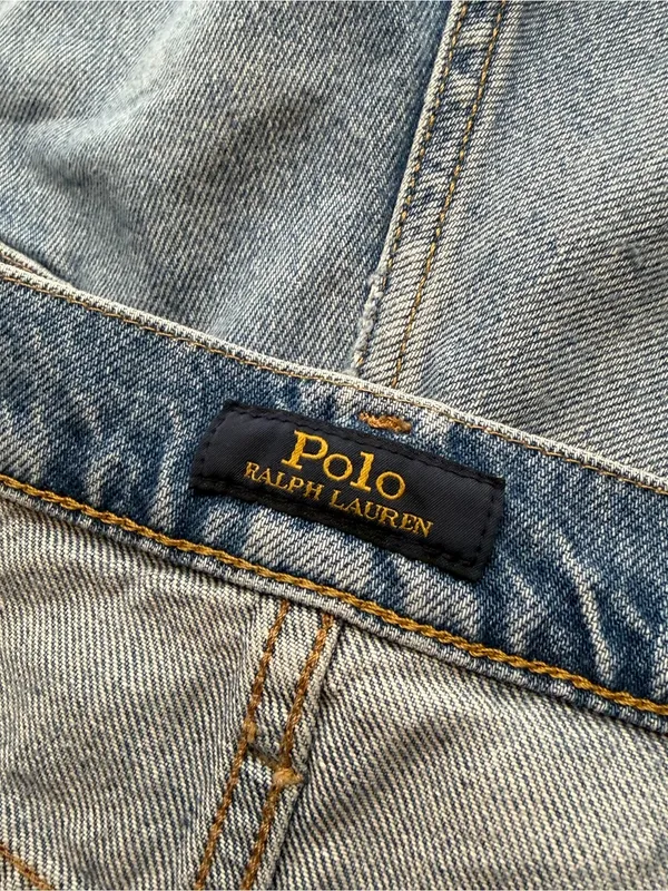 Polo by Ralph Lauren women’s patchwork distress denim slim boyfriend jeans sz 32 - Image 4