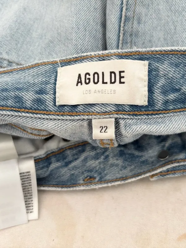Agolde 90's Mid Rise Loose Fit Jeans in Snapshot - Image 4