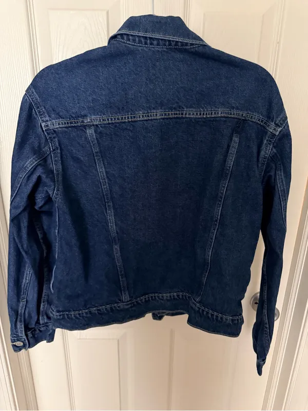 Old Navy Dark Blue Denim Jean Jacket - Image 5
